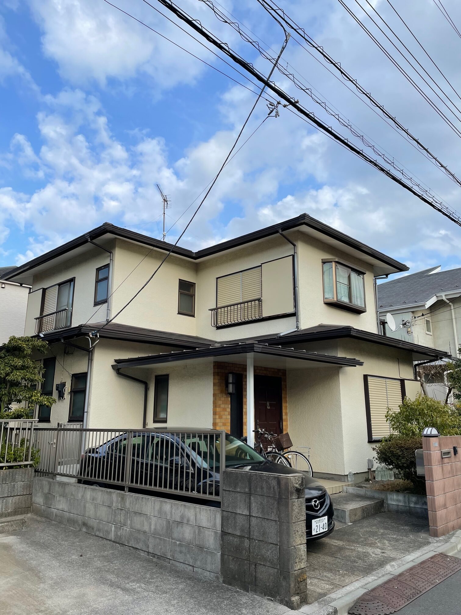 四街道市　H様邸　屋根塗装　外壁塗装　雨樋リフォーム 施工前画像
